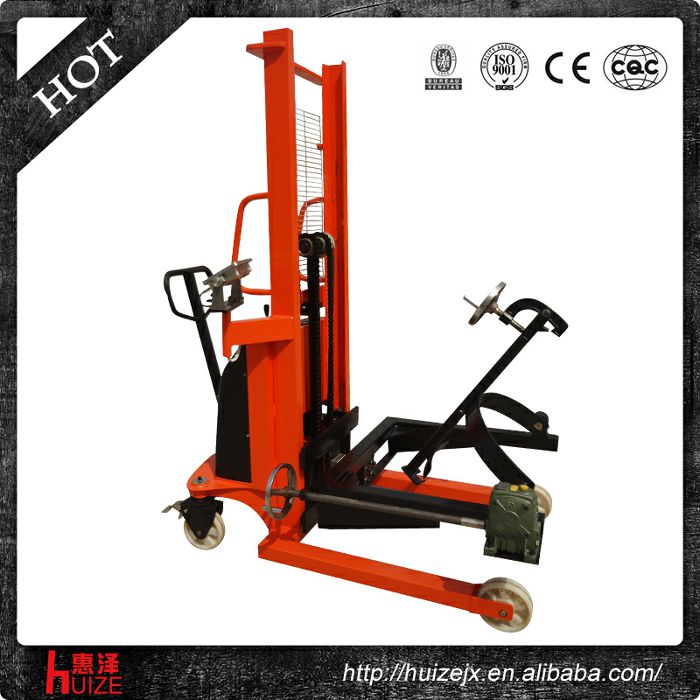 半電動稱重油桶車（夾鐵桶，手搖翻轉(zhuǎn)倒料）